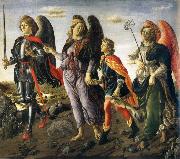 Tobias and the ore angels Michael, Rafael and Gabriel Francesco Botticini